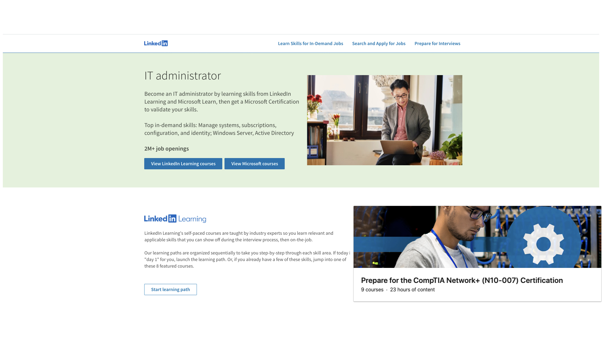 IT administrator path